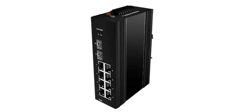 Промышленный управляемый коммутатор PoE 8x10/100/1000M RJ45, 2x1000M SFP