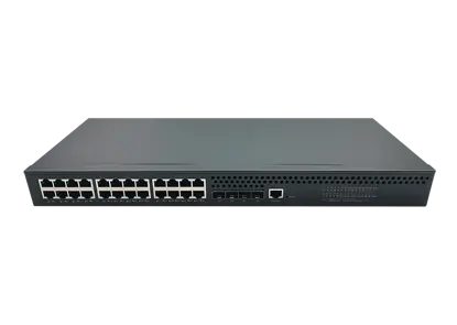 Управляемый коммутатор PoE уровня 2 24x10/100/1000M RJ45, восходящий кабель 4x1G/2,5G/10G SFP