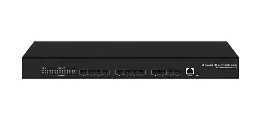 Управляемый L3 коммутатор 10G, 12x100/1000M/10G SFP