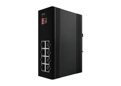Промышленный бустерный коммутатор PoE без управления DIN-рейкой 8x10/100Base-T