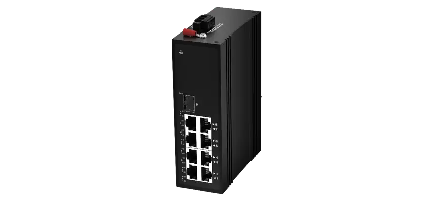1x1000Base-X, 8x10/100/1000Base-T Неуправляемый промышленный коммутатор (PoE опционально)