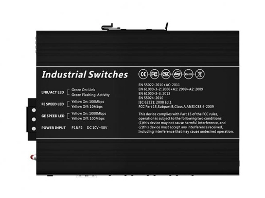 100Base-TX Industrial Ethernet Switch (PoE Optional)