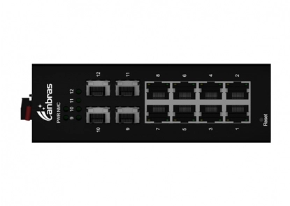 4x1000Base-X, переключатель локальных сетей 8 x10/100/1000Base-T промышленный (PoE опционное)