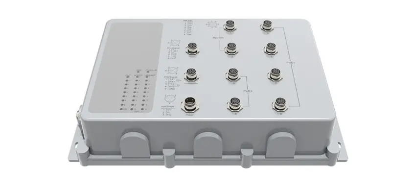 Промышленный коммутатор PoE 8x10/100/1000Base-T, водонепроницаемый IP67