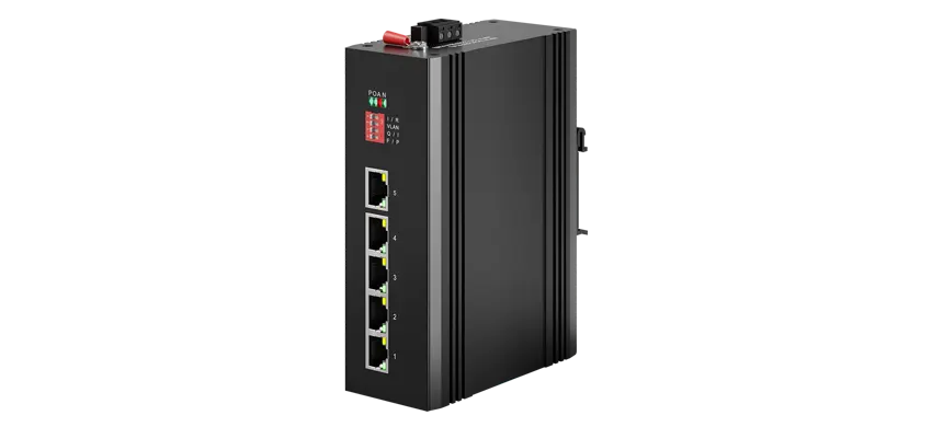 Промышленный коммутатор Ethernet 5x10/100/1000M RJ45 (PoE)