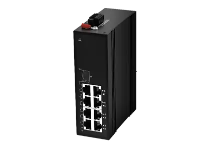Промышленный коммутатор Ethernet 8x10/100/1000M RJ45 (PoE), восходящий канал 1x1000M SFP,