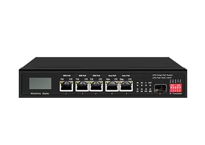 15A UPS Солнечный коммутатор Ethernet PoE с OLED 1GE 60W PoE 2GE 30W PoE 2GE Авто PoE 1GE SFP