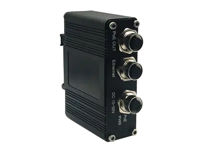 Промышленный одиночный разъем инжектора 30w M12 PoE порта 10/100/1000