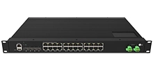 Промышленный RJ45 Rackmount Layer 3 управляемый коммутатор 24x10/100/1000M, восходящий 4x1G/2,5G SFP