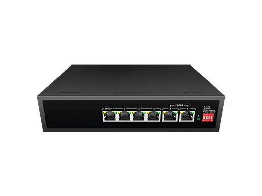 Неуправляемый коммутатор AI PoE 6x10/100/1000Base-T (4xPoE, Port1 BT60w)