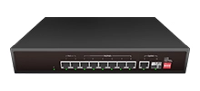 Неуправляемый коммутатор AI PoE 9x10/100/1000Base-T(8xPoE, Port1-2 BT90w), 1x1000Base-X