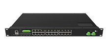 Промышленный управляемый L3 коммутатор PoE для монтажа в стойку 24x1G RJ45 PoE , 4x10G SFP