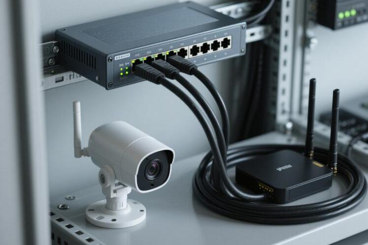 Переключатель на DIN-рейку с возможностями PoE