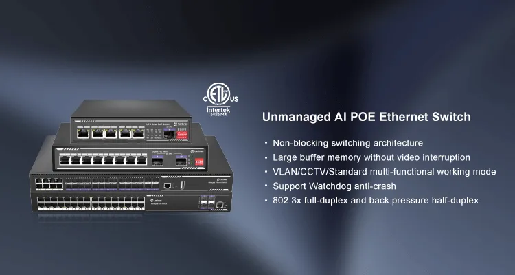 Неуправляемый Al PoE Ethernet коммутатор