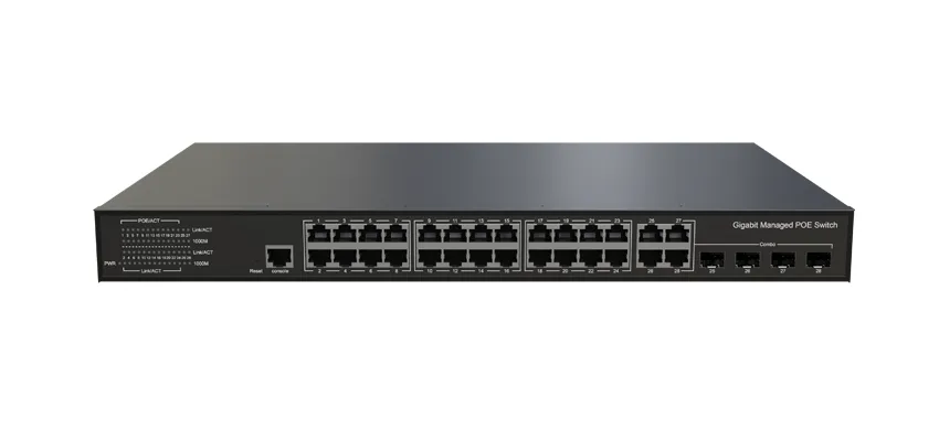 L3 Lite управляемый Ethernet коммутатор 24x10/100/1000Base-T, 4xGigabit комбинированный (RJ45/SFP)