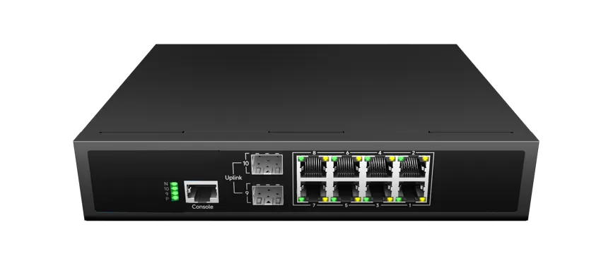Управляемый коммутатор PoE L3 Lite 8x10/100/1000Base-T PoE , 2xGigabit SFP