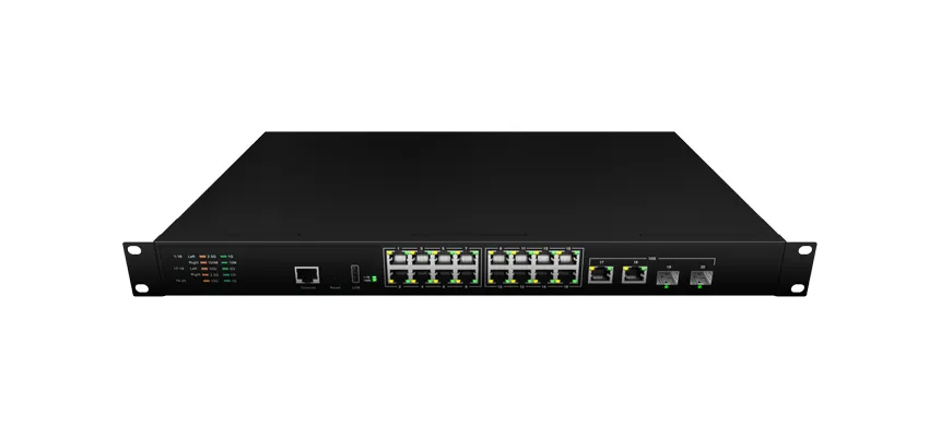 Слой 3 управляемый Ethernet коммутатор 16*10/100/1000/2500M RJ45, 2*1G/2,5G/5G/10G RJ45, 2*1G/10G SFP