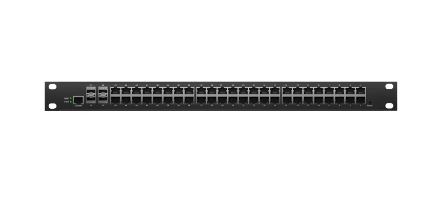 Rackmount Промышленный управляемый коммутатор L3 Lite 48x10/100/1000M RJ45, Uplink 4x10G SFP